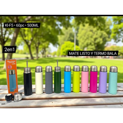 Mate listo de acero y termo...
