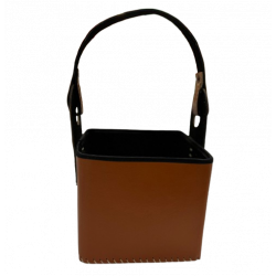 Canasta matera cuero ecologico