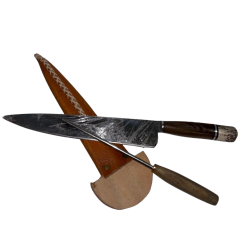 Cuchilla con chaira y vaina...